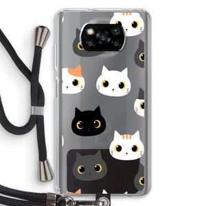 Katten: Xiaomi Poco X3 NFC Transparant Hoesje met koord