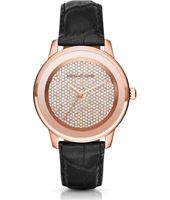 Horlogeband Michael Kors MK2456 Leder Zwart 20mm - thumbnail