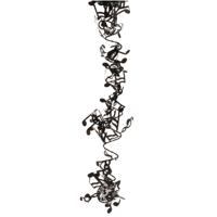 Muzieknoten hangdecoratie - zwart - 7,5 meter - muziek thema versiering