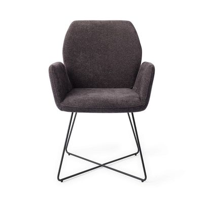 Jesper Home Misaki eetkamerstoel Almost Black cross black