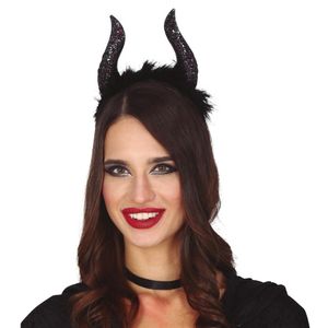 Halloween/horror verkleed diadeem/tiara boze heks/stiefmoeder - kunststof - dames/meisjes   -