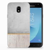Samsung Galaxy J3 2017 | Bumper Hoesje | Wood Concrete Samsung Galaxy J3 2017 | Bumper Hoesje | Wood Concrete