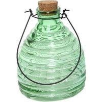 Wespenvanger/wespenval transparant groen 17 cm van glas - thumbnail