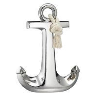 Zilveren anker beeld 35,5 x 27 cm maritieme decoratie Zilveren anker beeld 35,5 x 27 cm maritieme decoratie