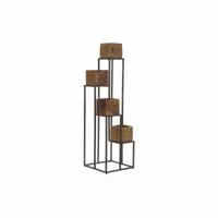 DKD Home Decor Bruin Zwart Multicolour Hout Metaal Modern 40 x 40 x 120 cm 40 x 40 x 138 cm
