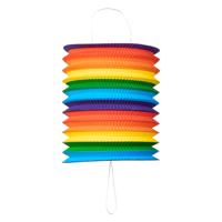 Globos Papieren lantaarn regenboog, 16cm