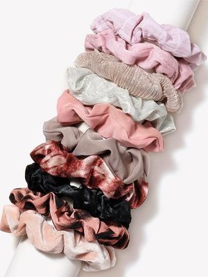 Eenvoudig Suède Slang Patroon vouwen Haar stropdassen 10 stuks Eenvoudig Suède Slang Patroon vouwen Haar stropdassen 10 stuks