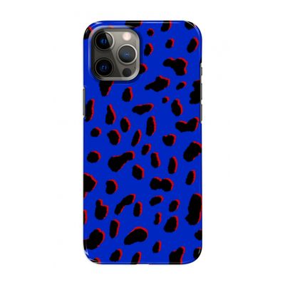 Blue Leopard: Volledig geprint iPhone 12 Pro Hoesje