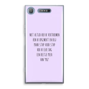 Zelfvertrouwen: Sony Xperia XZ1 Transparant Hoesje