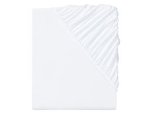 LIVARNO home Molton hoeslaken CVC Jersey 140 - 160x200x25 cm (Wit)