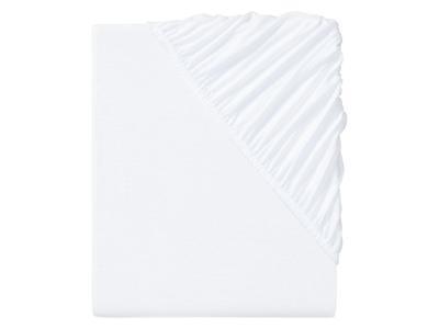 LIVARNO home Molton hoeslaken CVC Jersey 140 - 160x200x25 cm (Wit)