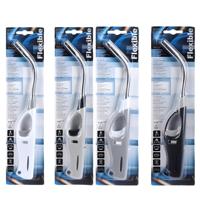 Excellent Houseware Aansteker - 4x - flexibel - 27 cm - willekeurige kleur - navulbaar - gas aanstek