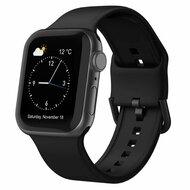 Soft siliconen bandje met gespsluiting - Zwart - Geschikt voor Apple Watch 44mm / 45mm / 46mm / 49mm Soft siliconen bandje met gespsluiting - Zwart - Geschikt voor Apple Watch 44mm / 45mm / 46mm / 49mm