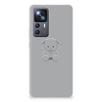 Xiaomi 12T | 12T Pro Telefoonhoesje met Naam Grijs Baby Olifant - thumbnail