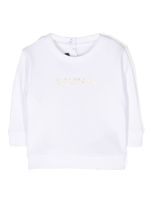 Balmain Kids sweat en coton à logo imprimé - Blanc - thumbnail