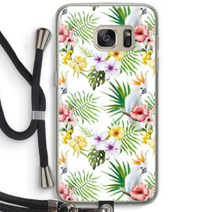 Gele kuif: Samsung Galaxy S7 Transparant Hoesje met koord