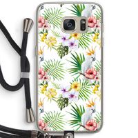 Gele kuif: Samsung Galaxy S7 Transparant Hoesje met koord