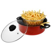 Urban Living Frituurpan met korf - friteuse met anti baklaag en deksel - D26 cm