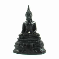 Beeld Polystone Boeddha met Parel (15 cm) - thumbnail