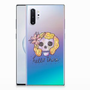 Silicone Back Case Samsung Galaxy Note 10 Plus Boho Skull