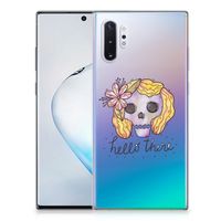 Silicone Back Case Samsung Galaxy Note 10 Plus Boho Skull - thumbnail