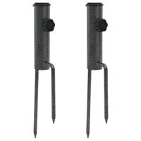 VidaXL Parasolstandaards met pennen 2 st 9x35 cm gegalvaniseerd staal