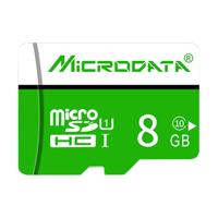MICROGEGEVENS 8GB U1 groen en wit TF (Micro SD) geheugenkaart
