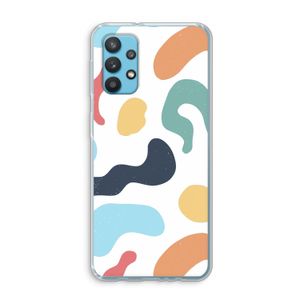 Memphis Shapes Blue: Samsung Galaxy A32 4G Transparant Hoesje