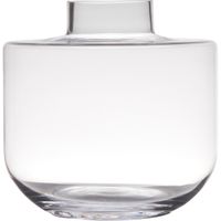 Transparante luxe grote vaas/vazen van glas 25 x 26 cm - thumbnail