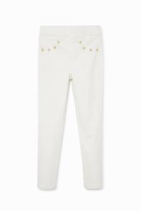 Jegging met madeliefjes - WHITE - 3/4