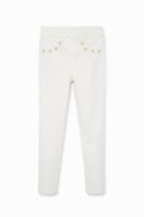 Jegging met madeliefjes - WHITE - 5/6