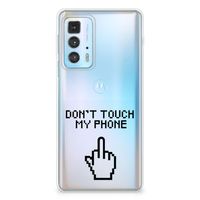 Motorola Edge 20 Pro Silicone-hoesje Finger Don't Touch My Phone