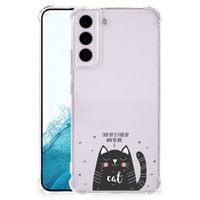 Samsung Galaxy S22 Stevig Bumper Hoesje Cat Good Day - thumbnail