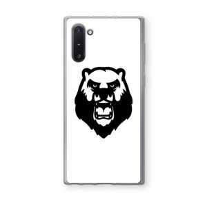 Angry Bear (white): Samsung Galaxy Note 10 Transparant Hoesje