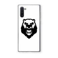 Angry Bear (white): Samsung Galaxy Note 10 Transparant Hoesje