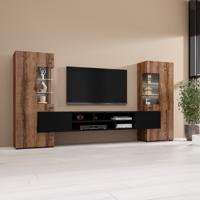 Home365 Wandcombinatie Koblenz - Walnoot / Zwart