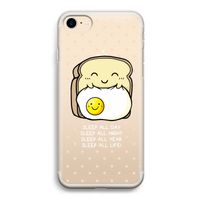 Sleep All Day: iPhone 7 Transparant Hoesje