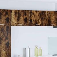 Hangkast 2 pcs Gerookte Eik en Wit 50 x 31 x 40 cm Bewerkt hout