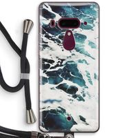 Golven: HTC U12+ Transparant Hoesje met koord