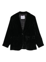 Pinko Kids blazer en velours à simple boutonnage - Noir - thumbnail