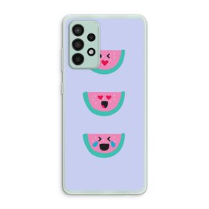Smiley watermeloen: Samsung Galaxy A52s 5G Transparant Hoesje