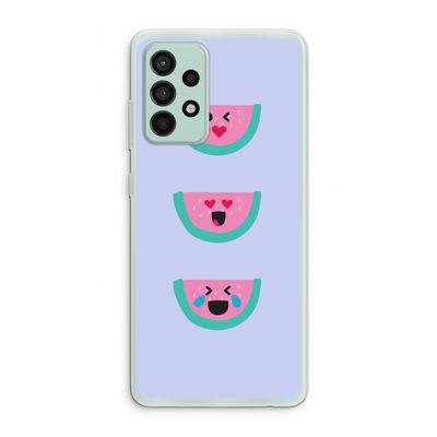 Smiley watermeloen: Samsung Galaxy A52s 5G Transparant Hoesje