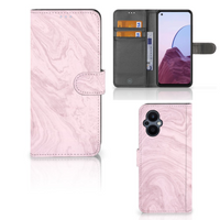OPPO Reno 8 Lite | OnePlus Nord N20 Bookcase Marble Pink - Origineel Cadeau Vriendin