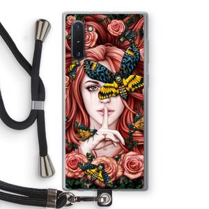 Lady Moth: Samsung Galaxy Note 10 Transparant Hoesje met koord