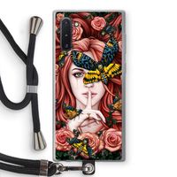 Lady Moth: Samsung Galaxy Note 10 Transparant Hoesje met koord