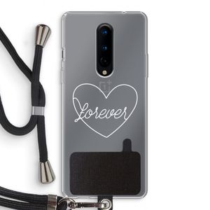 Forever heart pastel: OnePlus 8 Transparant Hoesje met koord