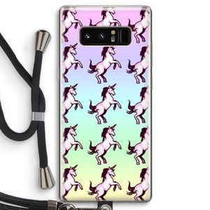 Musketon Unicorn: Samsung Galaxy Note 8 Transparant Hoesje met koord