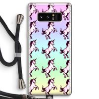 Musketon Unicorn: Samsung Galaxy Note 8 Transparant Hoesje met koord
