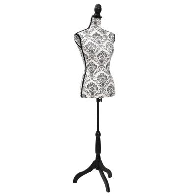 VidaXL Etalagepop torso vrouw zwart wit