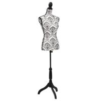 VidaXL Etalagepop torso vrouw zwart wit